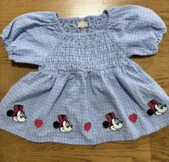 petit main プティマイン 刺繍パフチュニック 90cm