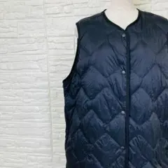 ユニクロ UNIQLO ウルトラライトダウン ロングベスト L 黒【3548-3