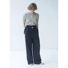 値下げ中 ebure エブール トロピカルウール サスペンダー パンツ 