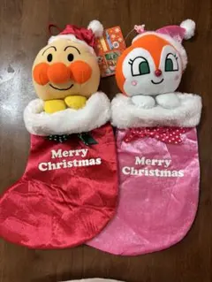 アンパンマン　ドキンちゃん　クリスマスソックス　サンタ靴下