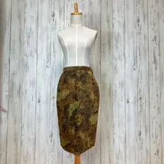 【新品】fitme ＊ オリエンタル柄 ゴブラン織 ひざ丈 スカート 日本製