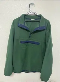 フリース ハーフジップ トレーナー 緑