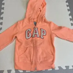 GAP キッズ ジップアップパーカー オレンジ