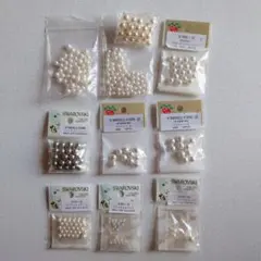ハンドメイド アクセサリーパーツ パール コットンパール　樹脂パール まとめ売り