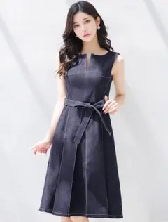 JEWELS ジュエルズ　ステッチデニムワンピースドレス S