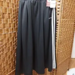 CONVERSE コットンラインSK ブラック ロングスカート