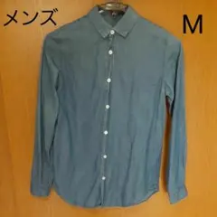 メンズM　長袖デニムシャツ　 薄手 トップス