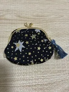 AYANOKOJI がま口小物入れ　星柄タッセルつき