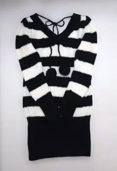希少 新品 タグ付き LIZLISA ニットワンピース ポンポンリボン