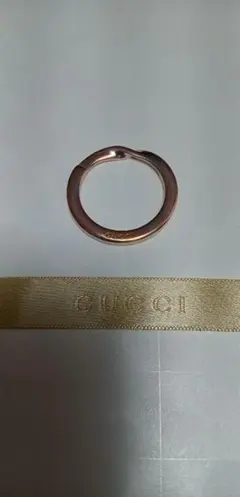 最終値下　GUCCI キーリング　キーホルダー　ピンクゴールド　リボン付き