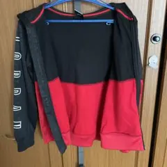 JORDAN フード付きジャケット 黒/赤