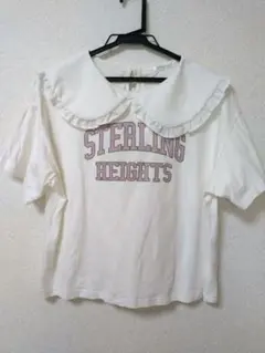 STERLING HEIGHTS フリル襟Tシャツ ホワイト Mサイズ