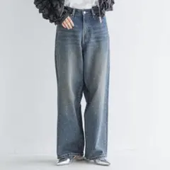 LOWRYSFARM ビジューワイドストレートP ブルー86