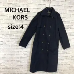 ☆MICHAEL KORS トレンチコート ネイビー ロングコート Mのサムネイル