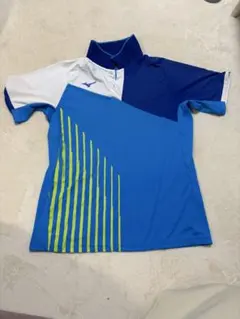 Mizuno テニス ポロシャツ 青/白