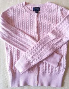 【新品】POLO RALPH LAUREN ピンク カーディガン（140cm）