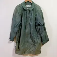 N145−5◯ Eddie Bauer ステンカラーコート Lサイズ カーキのサムネイル