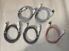1.2M USB iPhone 充電ケーブル　ライトニングケーブル　5点セット