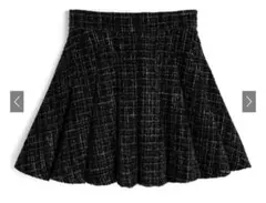 インパン裏地付きツイードプリーツミニスカート[pm792]