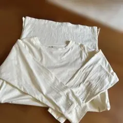 アイボリー 長袖Tシャツ Mサイズのサムネイル