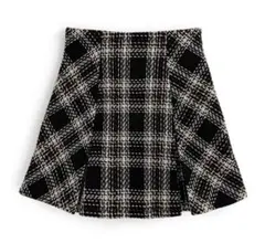 GRL グレイル インパン裏地付きツイードチェックミニスカート tu891