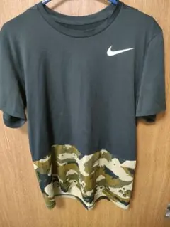 Nike DRI-FIT ブラック カモフラージュ Tシャツ M