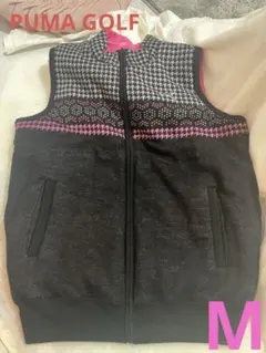 【美品】プーマ ゴルフ ウェア 冬 メンズ ベスト リバーシブル ダウンベストM