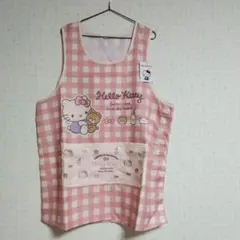 ハローキティ☆春らしいピンクエプロン 大きいsize