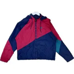 90s ヴィンテージNike ナイロンジャケット フード付き 赤青