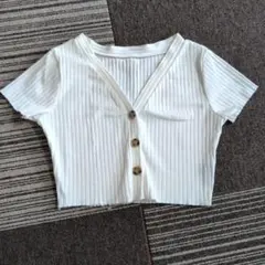 SHEIN リブ編み 半袖シャツ XS