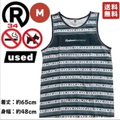 リアルビーボイス タンクトップ M ロゴ ネイビー USED ボーダーのサムネイル