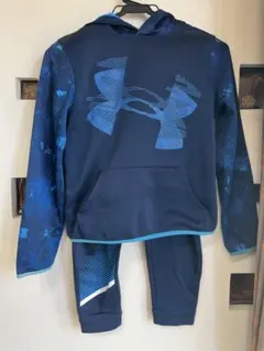 Under Armour 140 YMD ジャージ ネイビー 上下　裏起毛