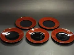 山中塗 漆器 銘々皿 5枚セット 天然木 木箱付 未使用 長期保管品 | Mercari