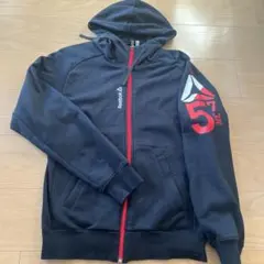 Reebok フルジップ パーカー 黒