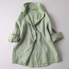 L.L.Bean リネンシャツ 麻100％ グリーン