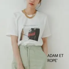 新品・未使用　ADAM ET ROPE 2way刺繍襟ホワイト半袖Tシャツ KENNEDY MAGAZINE for ADAM ET ROPE'】別注T-SHIRT（Tシャツ
