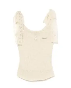 アイボリーCotton ribbon tank andmary andmary Cotton ribbon tank ivory - メルカリ