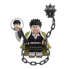 レゴ互換　鬼滅の刃キャラクタ- 悲鳴嶼行冥(カッコ武器)ミニフィグ1体