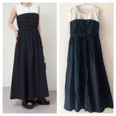 【美品】mystic ドッキングビスチェワンピース Mサイズ マキシ