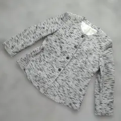 b2512 cherian【M】ノーカラージャケット グレー系 日本製 肩パット