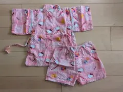 売切御免♡ハローキティ♡ 甚平 ピンク♡ 90♡可愛い♡定価2980円♡