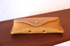 レザーメガネケース 貼り合わせ 革 眼鏡ケース ハンドメイド 2209