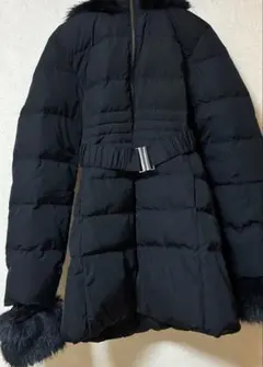 リゼクシー　フード付きダウンコート　ブラック