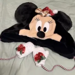 【新品未使用】ディズニー　ファンキャップ　クリスマス　2025 ミニー