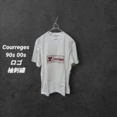 【Archive】90s 00s Courreges ロゴ 刺繍 Tシャツのサムネイル