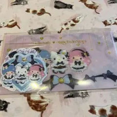 H賞　ミニケース付きステッカーSET ハローキティ♡リトルツインスターズ
