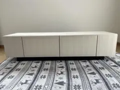 IKEA イケア 65型テレビ台 ベストー 完成品 ローボード ホワイトグレー
