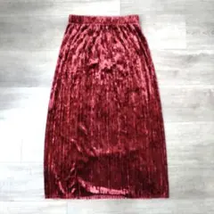 ＧＵ ジーユー　ベロアプリーツスカート