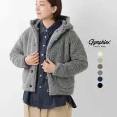 GYMPHLEX ジムフレックス ボアジャケット グレー アイボリー - メルカリ