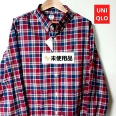 ✨新品　UNIQLO　チェックシャツ　ボタンダウンシャツ　コットンブロードシャツ